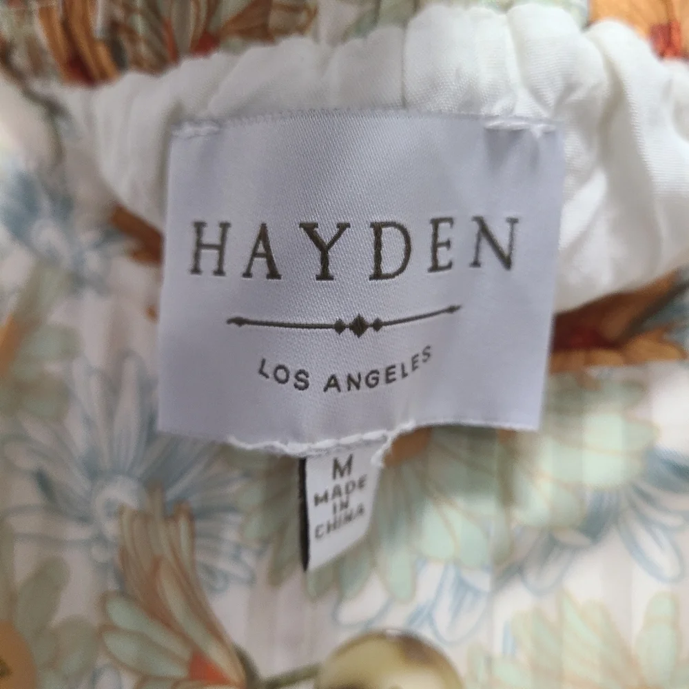Hayden A-Line Midi Floral Skirt Casual‎ Resort Wear Sz M Lined